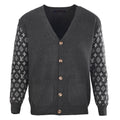 Louis Vuitton Monogram Jacquard Sleeve Cardigan — Charcoal