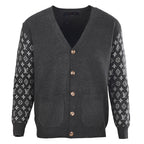 Louis Vuitton Monogram Jacquard Sleeve Cardigan — Charcoal