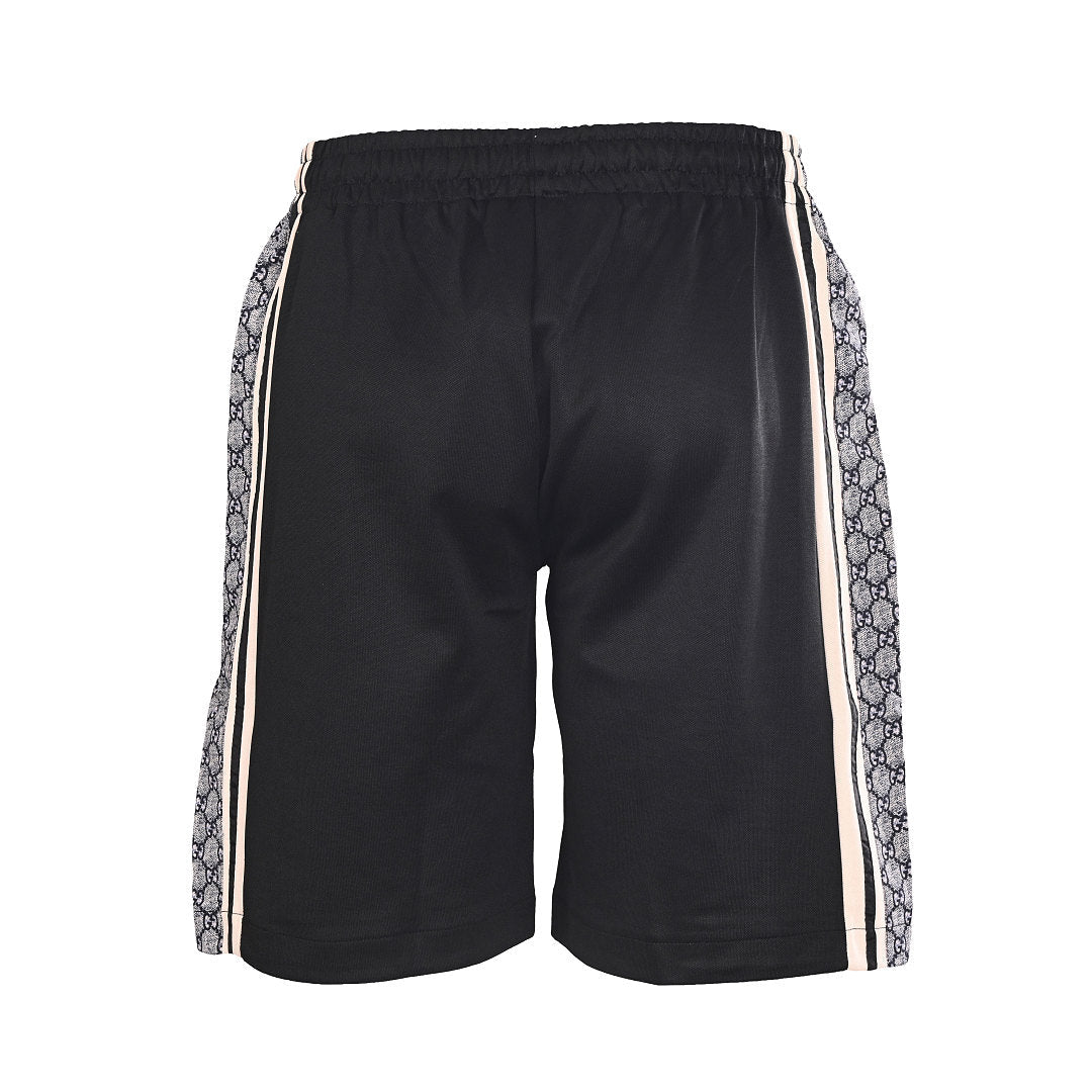 Gucci GG Monogram Jacquard Side Band Jersey Shorts – Black