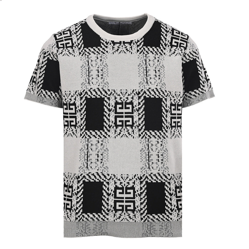 Givenchy 4G Monogram Jacquard Knit T-Shirt – Black & White