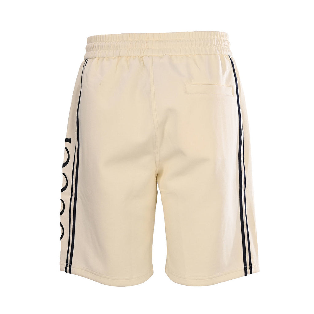 Gucci Script Logo Side Stripe Cotton Fleece Shorts – Off-White
