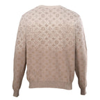 Louis Vuitton Monogram Gradient Jacquard Crewneck Sweater — Camel