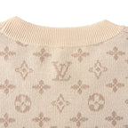 Louis Vuitton Monogram Gradient Jacquard Crewneck Sweater — Camel