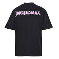 Balenciaga Gothic Metal Logo T-Shirt – Black