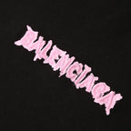 Balenciaga Gothic Metal Logo T-Shirt – Black
