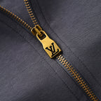 Louis Vuitton Pearl Drawstring Zip Hoodie — Slate Blue