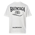 Balenciaga Crewneck T-Shirt – Multi-Layer Wave Embroidery