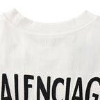 Balenciaga Crewneck T-Shirt – Multi-Layer Wave Embroidery