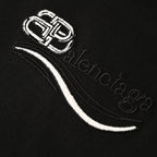 Balenciaga Crewneck T-Shirt – Multi-Layer Wave Embroidery