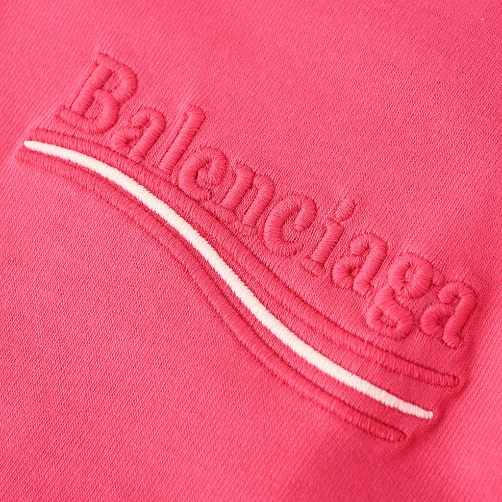Balenciaga Political Campaign Logo T-Shirt – Pink