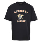 Burberry Check Flag Towel-Appliqué Letter T-Shirt