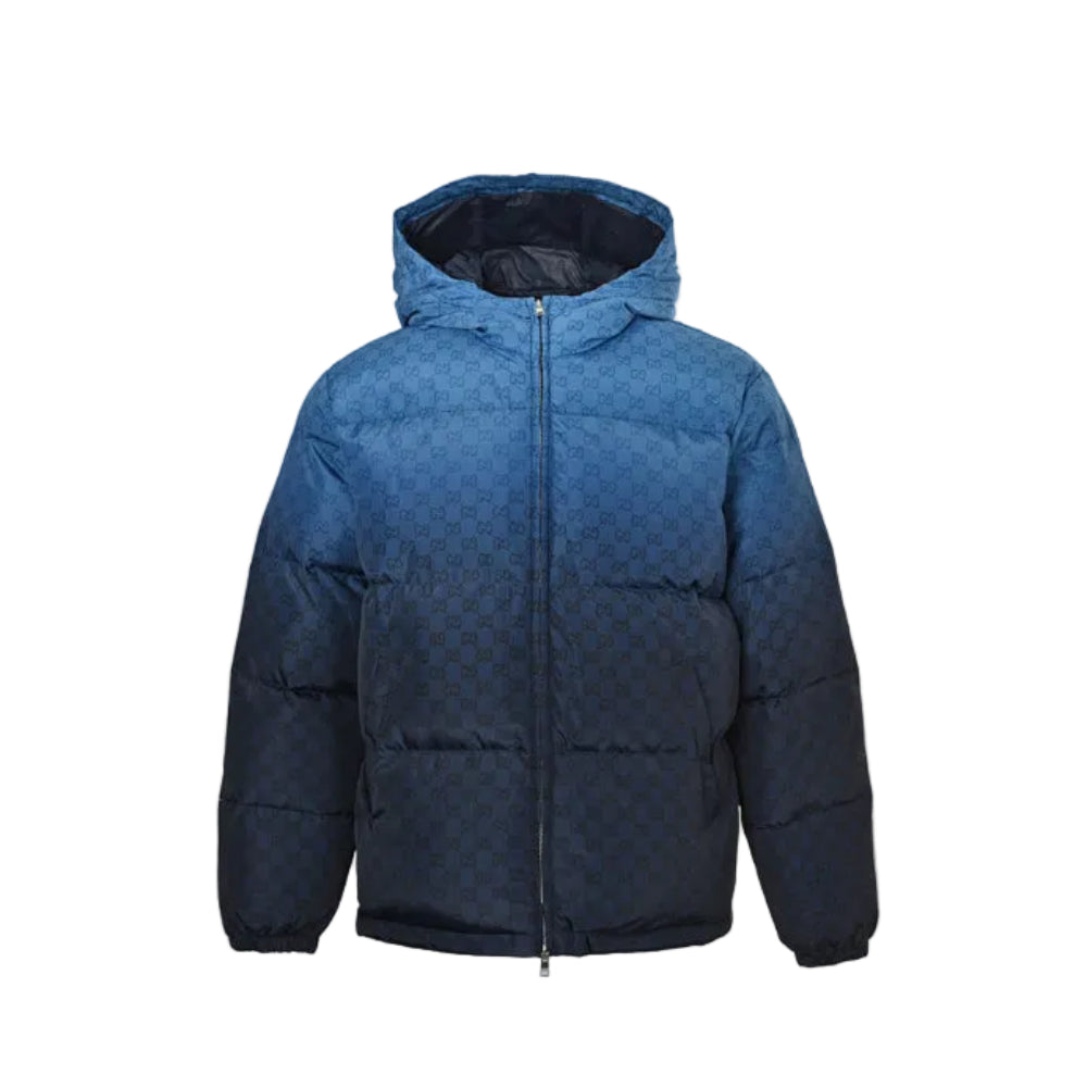Gucci Ombré Monogram Jacquard Hooded Puffer Jacket