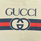 Gucci Off-White Web Stripe GG Circle Wordmark Crewneck Sweatshirt