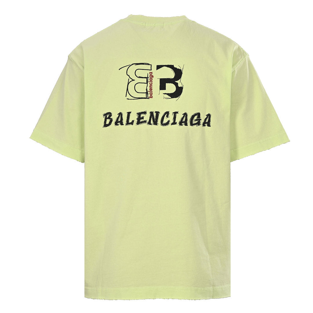 BALENCIAGA T-shirt with Double-B embroidery on the front and back