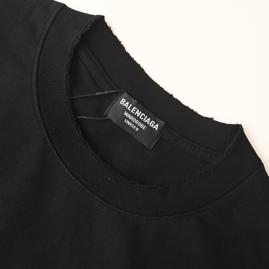 Balenciaga BLCG Double-B Contrast Logo T-Shirt