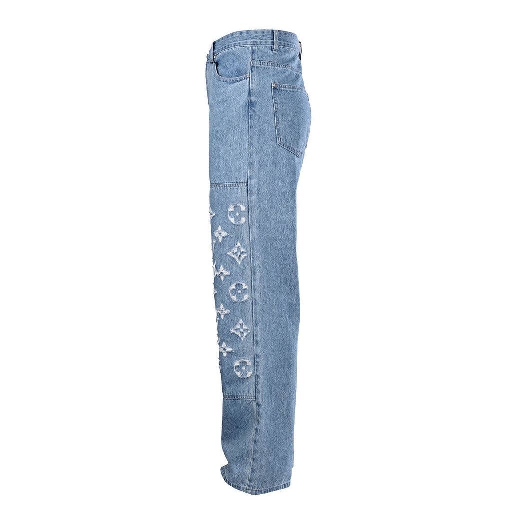 Louis Vuitton High-Waisted Straight-Leg Denim Trousers