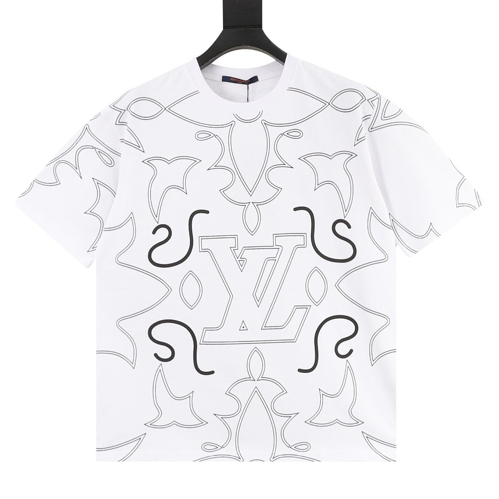 Louis Vuitton All-Over Monogram Outline Graphic T-Shirt