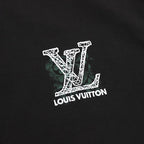 Louis Vuitton SS26 Spray Ink Monogram Linear LV Logo Embroidered T-Shirt