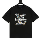 Louis Vuitton SS26 Graffiti Oversized LV Logo Print T-Shirt