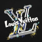 Louis Vuitton SS26 Graffiti Oversized LV Logo Print T-Shirt