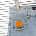 Louis Vuitton Logo-Embroidered Straight-Leg Jeans