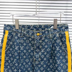 Louis Vuitton Logo-Embroidered Straight-Leg Jeans